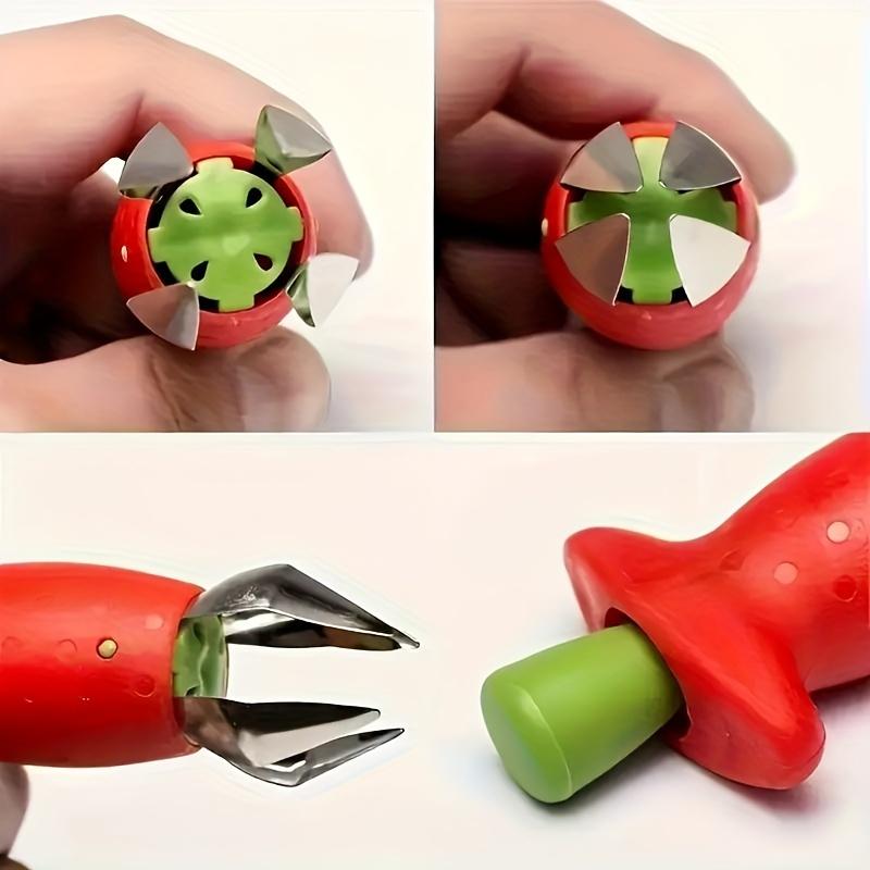 1PC Strawberry Remover Stainless Steel Pineapple Eye-digging Clip Tomato Knife Kitchen Tool