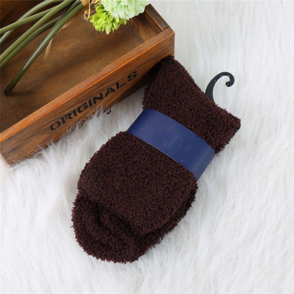7 Colors Home Warm Men Women Cashmere Fluffy Socks Floor Bed Sleep