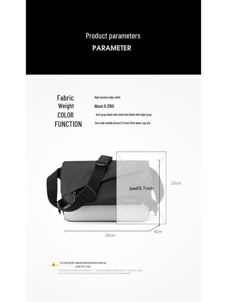 2023 Trendy Colorblock Men's Large Capacity Multifunctional Crossbody Shoulder Bag