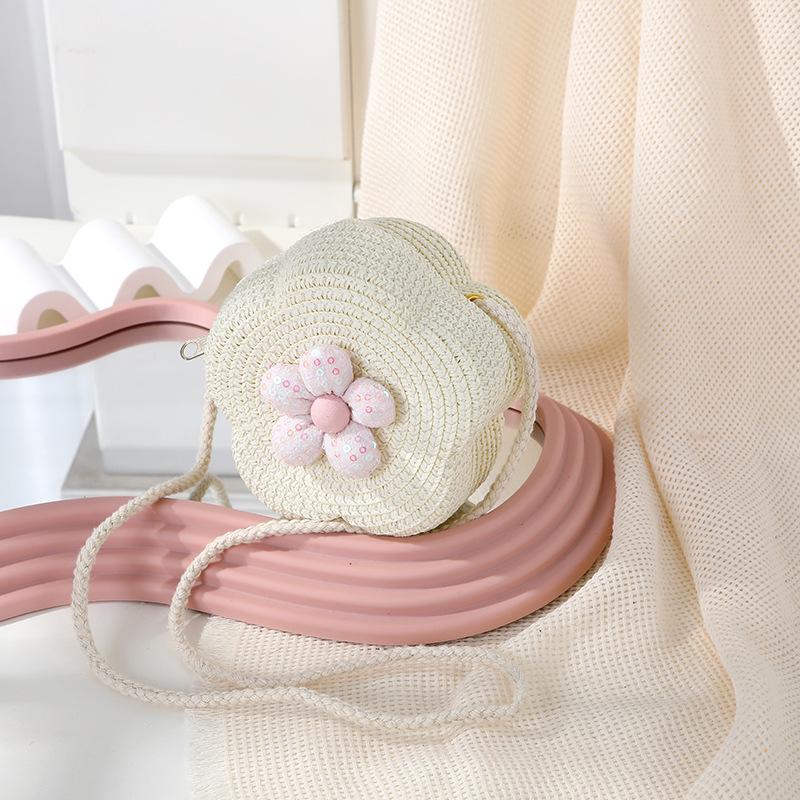 Süße florale Sommer-Strohhut-gewebte Crossbody-Mini-Tasche 2025