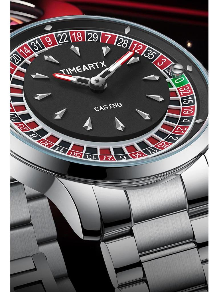 Men's Trendy Luminous Waterproof Quartz Watch with Leather Strap