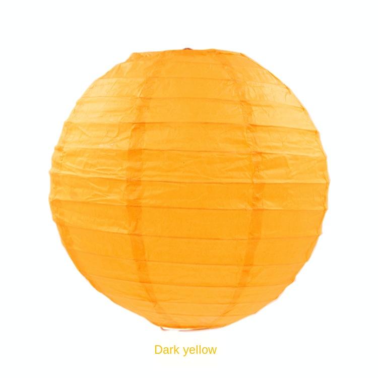 20cm Birthday Wedding Round Chinese Decoration Mid Autumn Paper Lantern Indoor Hanging Lantern Ball Yellow White Orange Lantern
