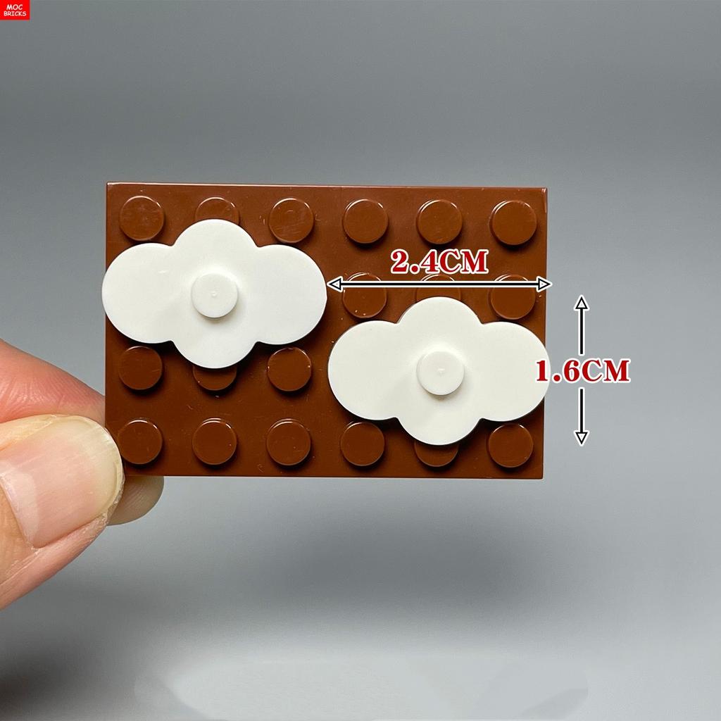 MOC Bricks White Plate 2x3 3x5 Floor Wall House Room Bedroom decorate Girl Building Blocks Children's Toys