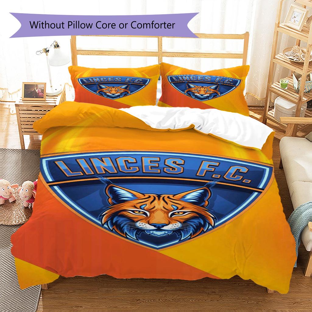 Linces FC Pattern Bedding Set Quilt Cover Pillowcase Home Decor Gift (1 * duvet cover + 2 * pillowcase, without core)