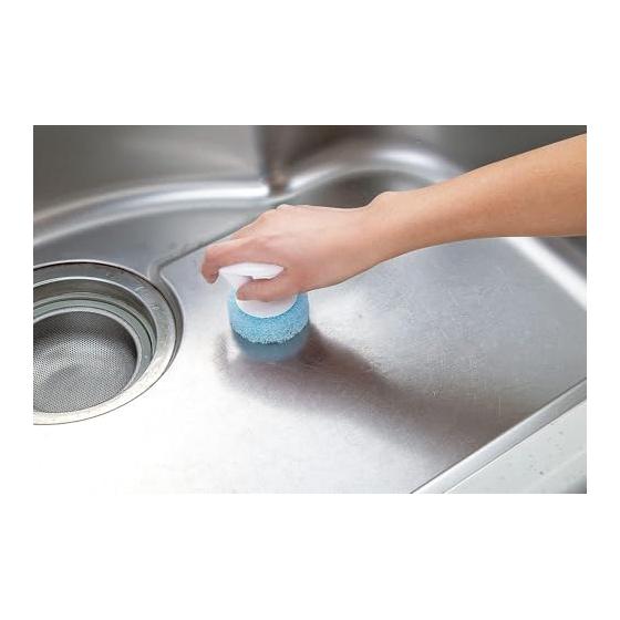 Mameita Kitchen Sponge Blue Approx. Width 6.5cm x Depth 6.5cm x Height 2cm Set of 3 Kitchen Clean Pro Sink Washing Spare Replacement Removal of water