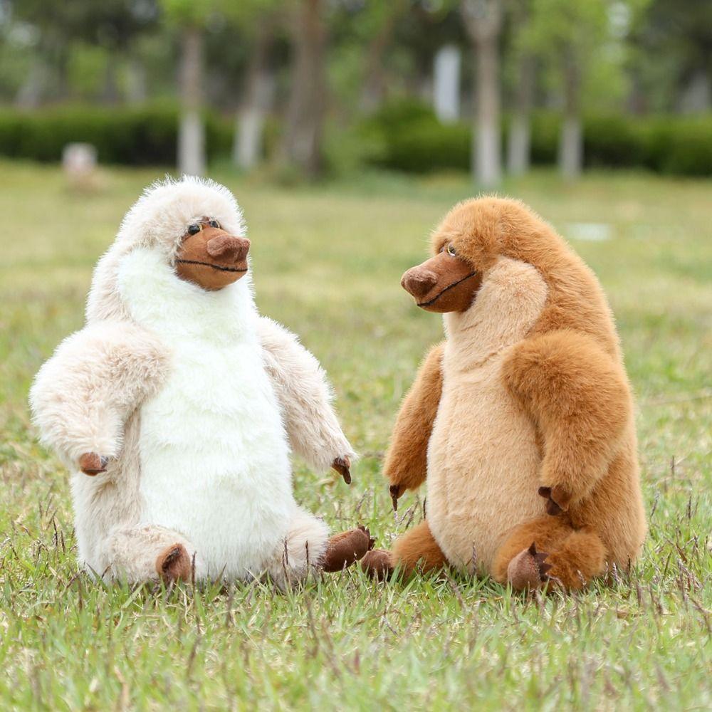 Fluffy Long Nosed Monkey Plush Toys PP Cotton Monkey Animal Plush Doll  Home Decor