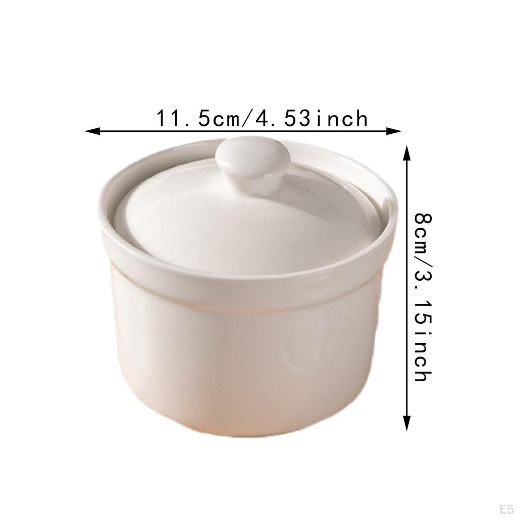 Redeform Spiselig Krukke Japansk Rett med Lokk Keramisk Gryterett Dampingkopp