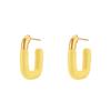 Trendy Y2K U-Shaped 18K Gold Plated Stainless Steel Earrings for Women