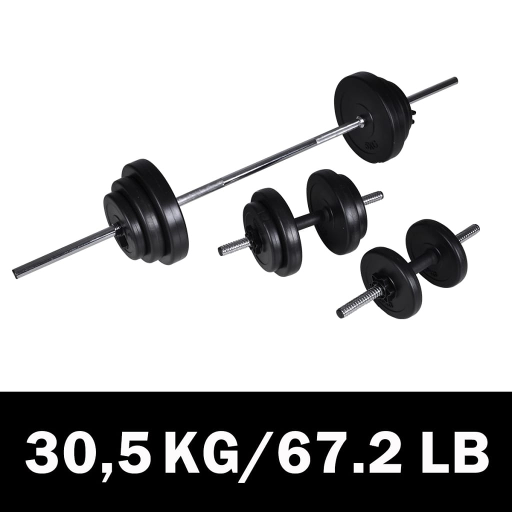 Barbell + 2 Dumbbell Set 30.5 kg