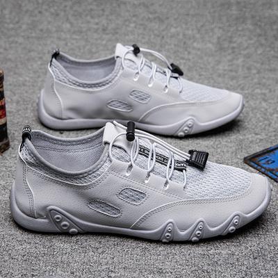 Men's Shoes New Spring and Summer Driving Shoes Mesh Beans Shoes Breathable Octopus Shoes Trendy Men's Lace-up Casual Shoes