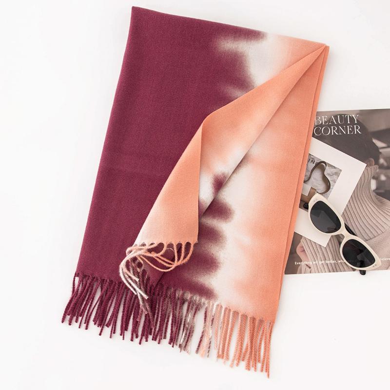 Winter Warm Print Cashmere Shawl Scarf Luxury Colorful Blanket Pashmina Wraps Bufanda With Tassel Casual Echarpe Poncho Stole