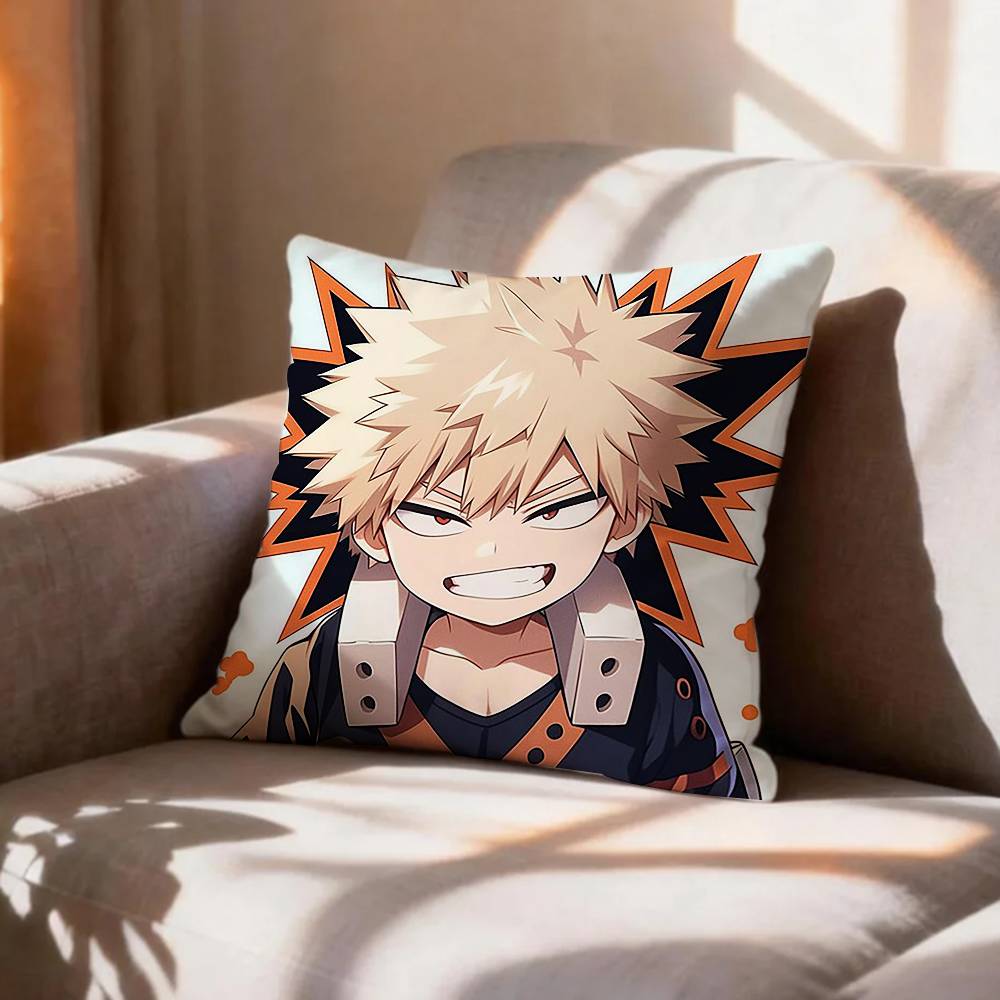 COOL Bakugo AAnime KKatsuki  Pillow Case Pattern Printed Pillowcase For Living Room Sofa Cushion Cover