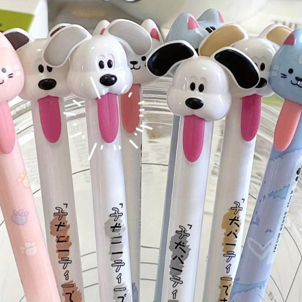 Quick-Drying Writing Pens Cat and Dog Stationery Pens Fun Writing Gel Pens Children Gift