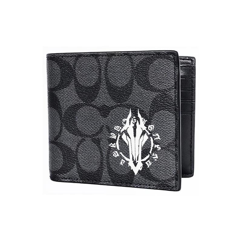 Coach [Customized Bag] 3 IN 1 Wallet MAY All the Way Gothic Oracle Leather Wallet Men's Black Black