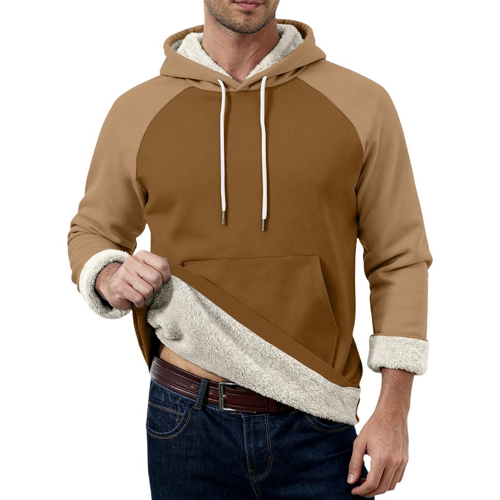 Men's Casual Long-Sleeve Fleece Hoodie With Pockets