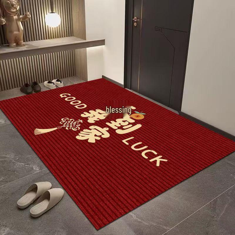 Chinese Style Red Non-slip Festive Entrance Door Mat
