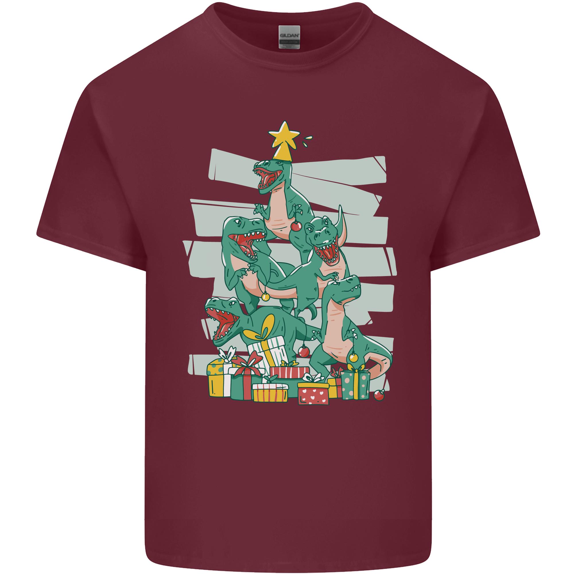 Tree Rex Funny Christmas TRex Dinosaur Unisexs Light Cotton TShirt S