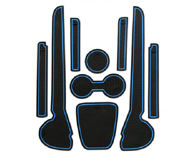 

9Pcs Door groove mat for Volkswagen Polo Polo GTI 2011-2016 dustproof pad water coaster anti-slip mat door groove mat coaster синий