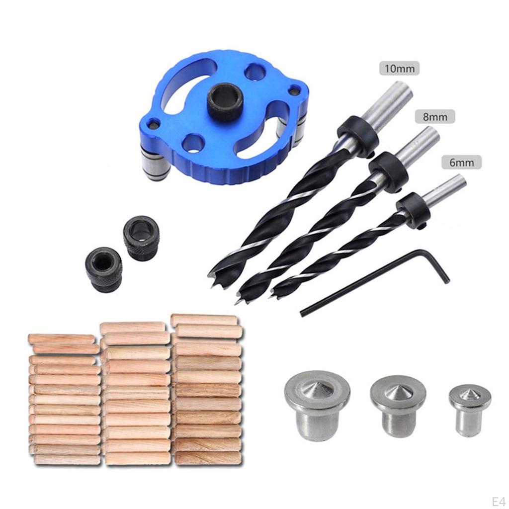 6/8/10mm Vertical Hole Jig, Dowel Jig Fixture Puncher for Carpentry, Woodworking
