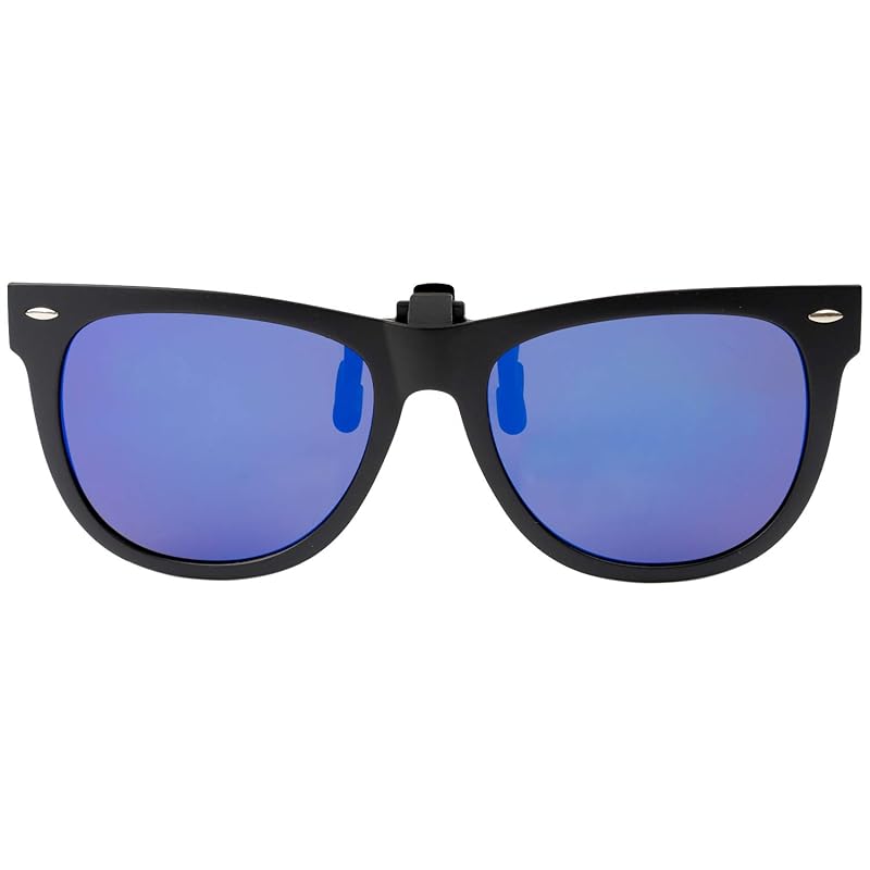 

[Captain Stag] polarized sunglasses men s clip on sunglasses uv cut put on glasses lightweight sports sunglasses For driving fishing golf drive blue