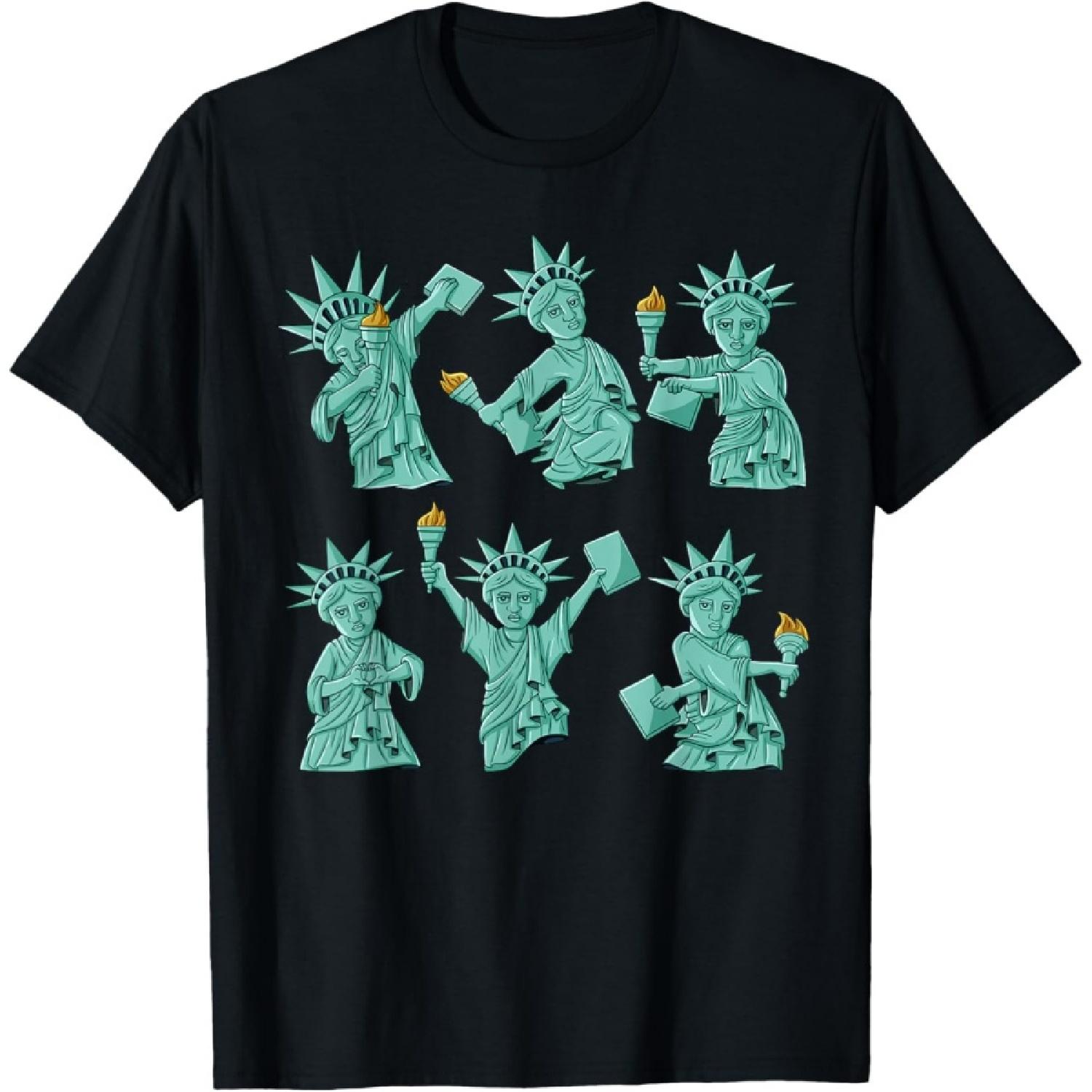 

Dancing Statue Of Liberty 4th Of July USA Boys Girls Kids T-Shirt XXXXXL чорний