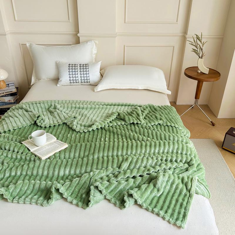 G5Z Rabbit Plush Multifunctional Drawstring Blanket: Thick, Versatile, Warm Nap and Double Cover Blanket.