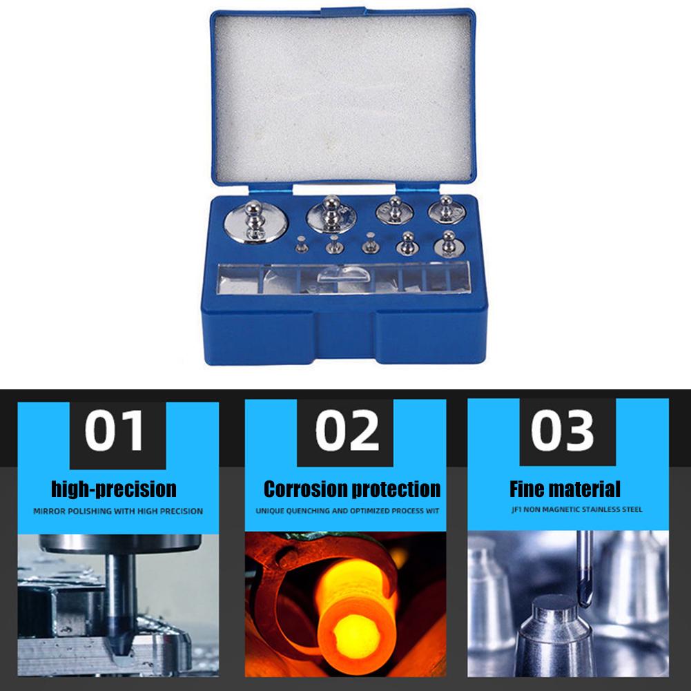 17pcs Chrome Plating Jewelry Scale 10mg-100g Accurate Grams Calibration Weights China Mainland
