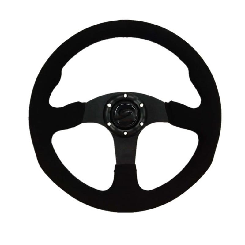 

Переоборудование гоночного 14-дюймового 350-мм плоского рулевого колеса с дрифт-рулем / замшевая кожаная обивка руля C Suede Black
