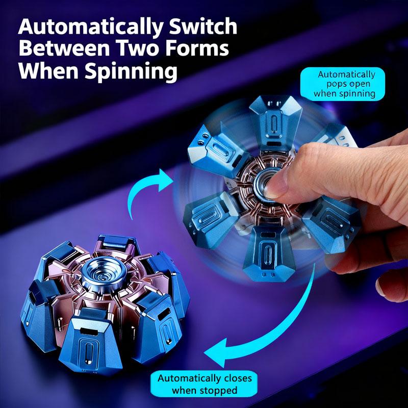Finger Spinner Gyro Rotational Deformation Hand Spinner Top Stress-Relief Toy Creative Mecha Transformable Toy Cool Gift For Kid