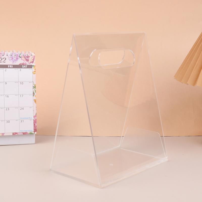 Akrylová květinová taška, akrylová průhledná květinová krabice, opakovaně použitelné nákupní tašky, kreativní květinářské potřeby, balení na Valentýna