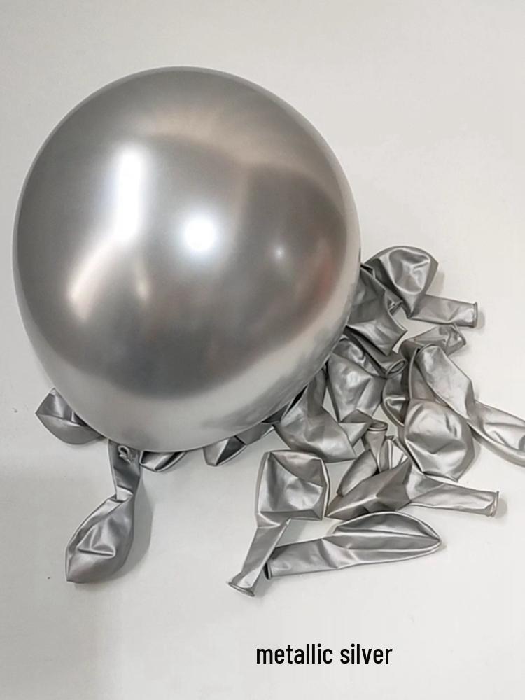 Metallic Blue Arch Balloon Column for Store Openings and Party Decorations