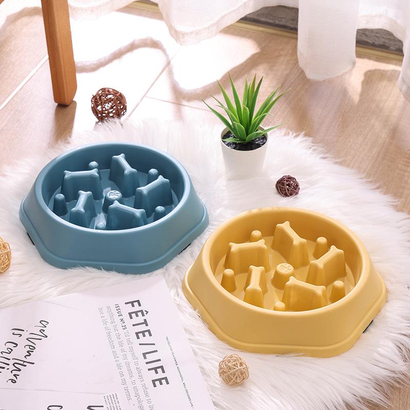 

Dog Slow Food Bowl Dog Bowl Dog Bowl Non-slip Pet Feeding Bowl Small Dog Dog Food Bowl Anti-choking Cat Bowl Blue, Small C-740D
