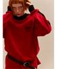 Saendeusaundeu Piping Detail Raglan Tshirt Red