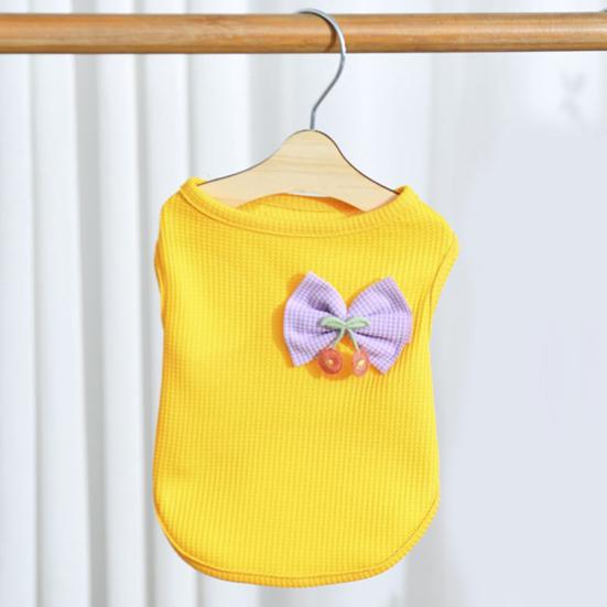 Summer Pet T-shirt Breathable Sleeveless Round Solid Color Medium Dog Collar Small Puppy Tee Shirt Clothes Pet Supplies