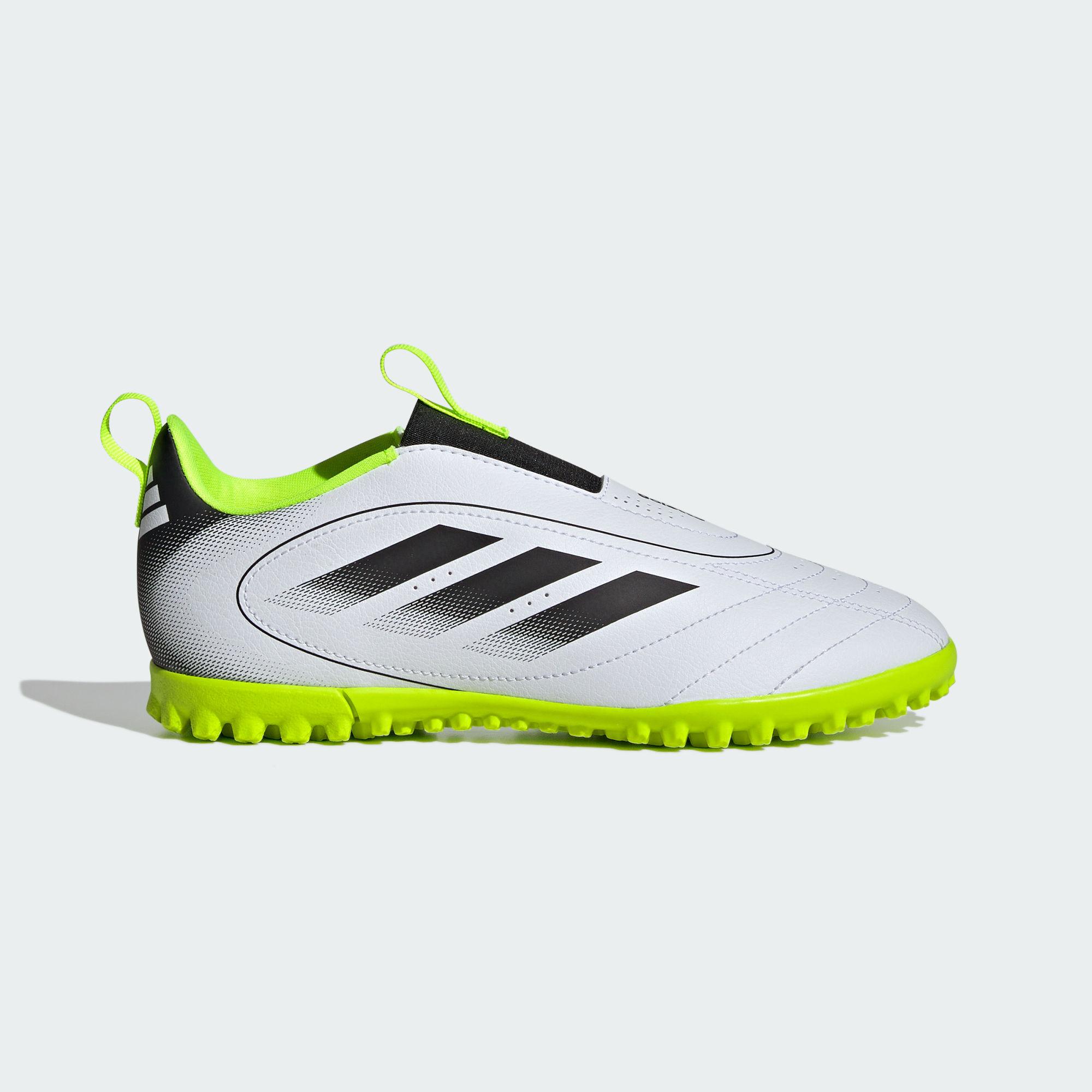 Adidas Goletto 9 Laceless Turf K White Black Lucid Lemon 36.5