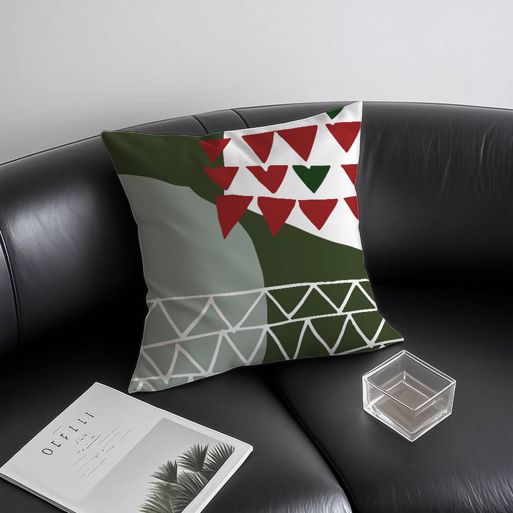 

Fashion Pattern Christmas Print Pillow Case Anti-dustmite Invisible zipper Sofa Bed 12x12Inch