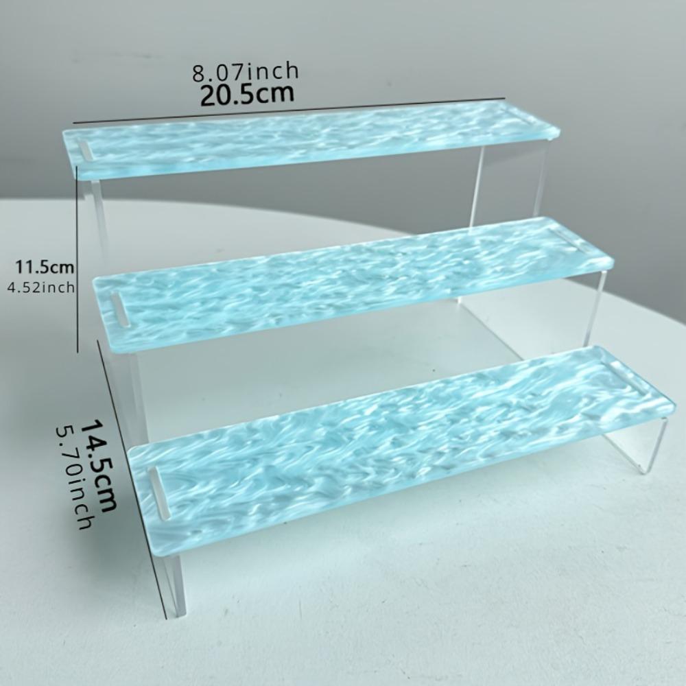 Dazzling Storage Display Rack Mica Water Ripple Design Dessert Display Stand  Office Decor