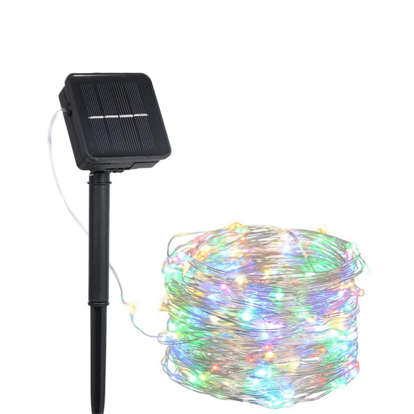 

5 м уличный солнечный свет, светодиодные солнечные фонари, 8 режимов освещения, медный провод, освещение, деревья во дворе One Size