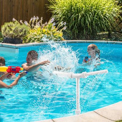 Zahradní fontána se sprchou do bazénu 360° nastavitelná Dvojitá hlavice vodopádu pro bazén Sprchová hlavice do bazénu Pro zahradní zapuštěné bazény