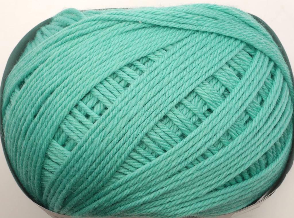 DARUMA Hand Knitting Rambouillet Wool Medium Color 4250 Yarn Yarn, Cotton, Weight, 6, Mint, Approx. 50g, 166m,