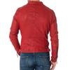 SKINOUTFIT Men's Genuine Lambskin Red Leather Jacket Stylish Motorcycle Bomber Biker Outerwear MJ 46