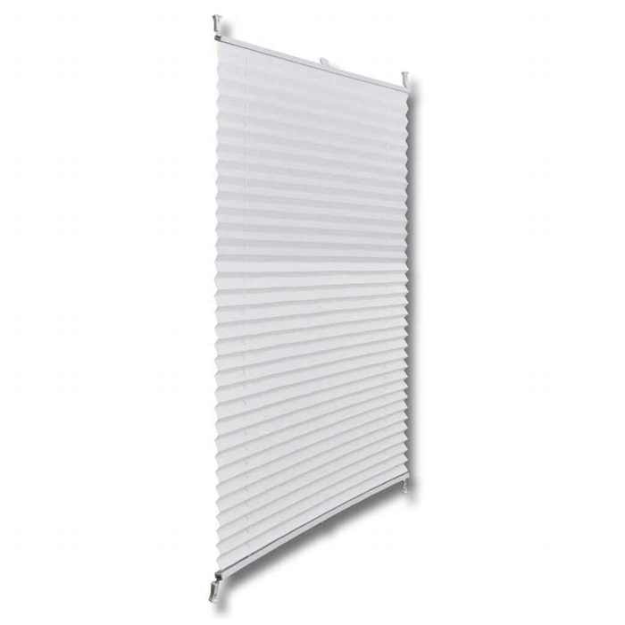 VidaXL Store Plissé Blanc 100x125cm Fenêtre Occultant Tamisant Store Enrouleur 240610