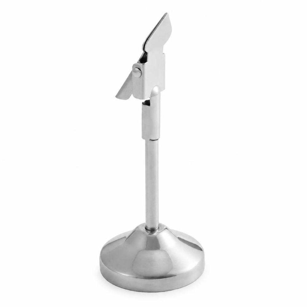 Portable Stainless Steel Table Number Stand Vertical Multifunctional Price Tag Holder Menu Card Clip Bakery