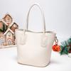 Cute Christmas Pendant Snowflake Halloween Pendant Creative PU Leather Keychain  Mini Storage Bag