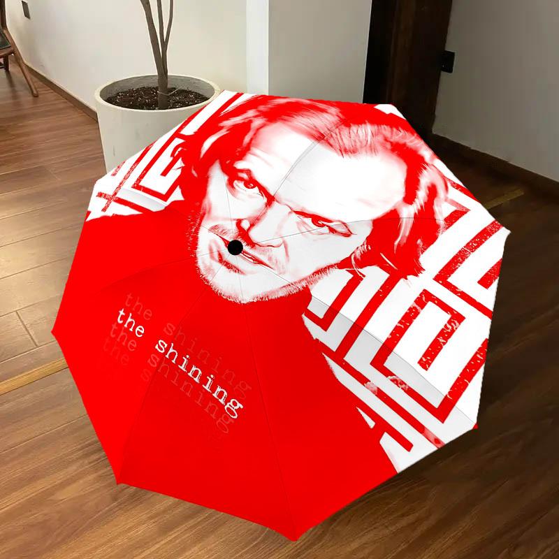 1pc the shining Automatic Open/Close Umbrella Compact Folding Umbrella with 8-Rib Shaft lightweight esign, for Women/Men1226A