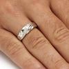Chenrui Jewelry Creative Twist Diamond Ring - European & American Couple Ring