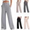 Hose mit weitem Bein für Damen, Jogginghose, gerade Hose, Unterteil, All-Match, einfarbig, Fitness-Jogginghose, Reisehose, Basic, Übergröße