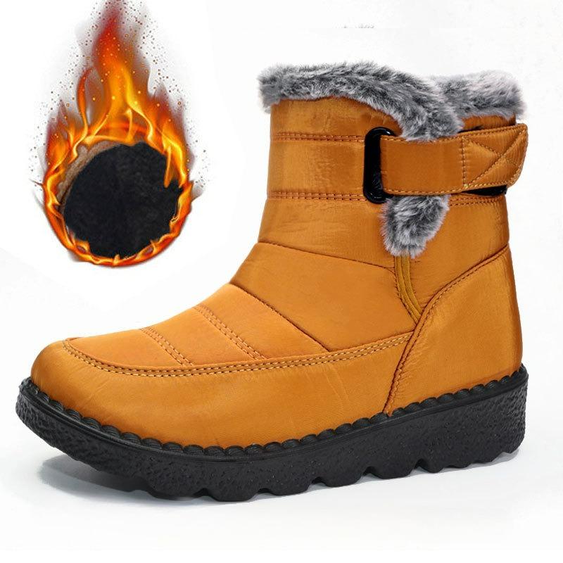 Large Size Winter Snow Boots for Men and Women with The Same Style Plus Velvet Thick Cotton Boots To Increase Thick-soled Cotton Shoes