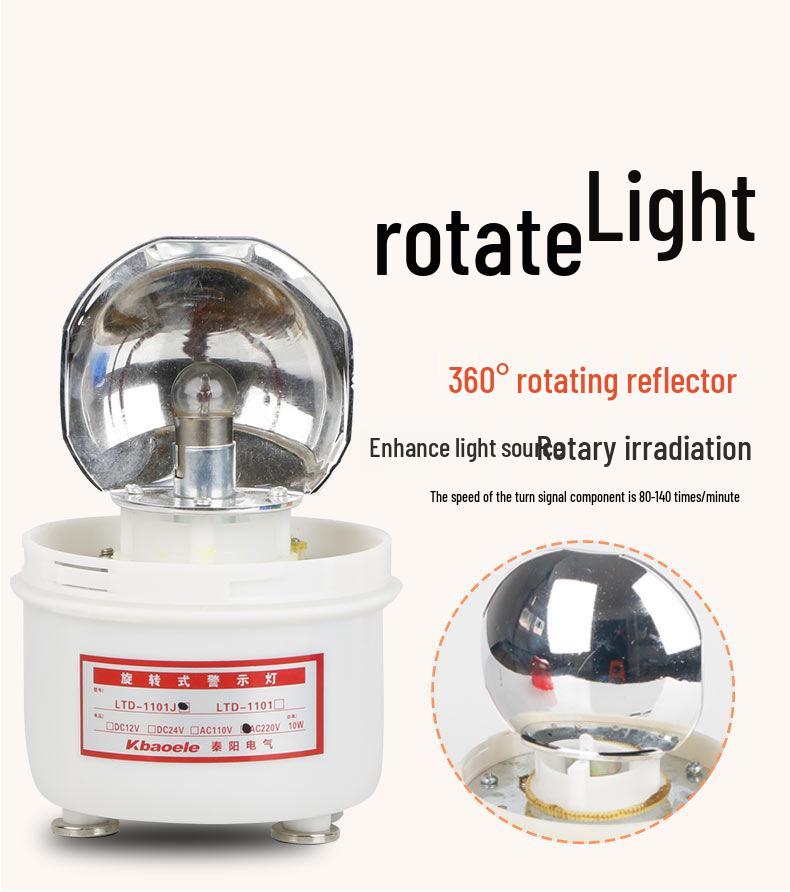 Magnetic Rotating Strobe Warning Light with Sound Alarm, Ceiling Mount, 220V