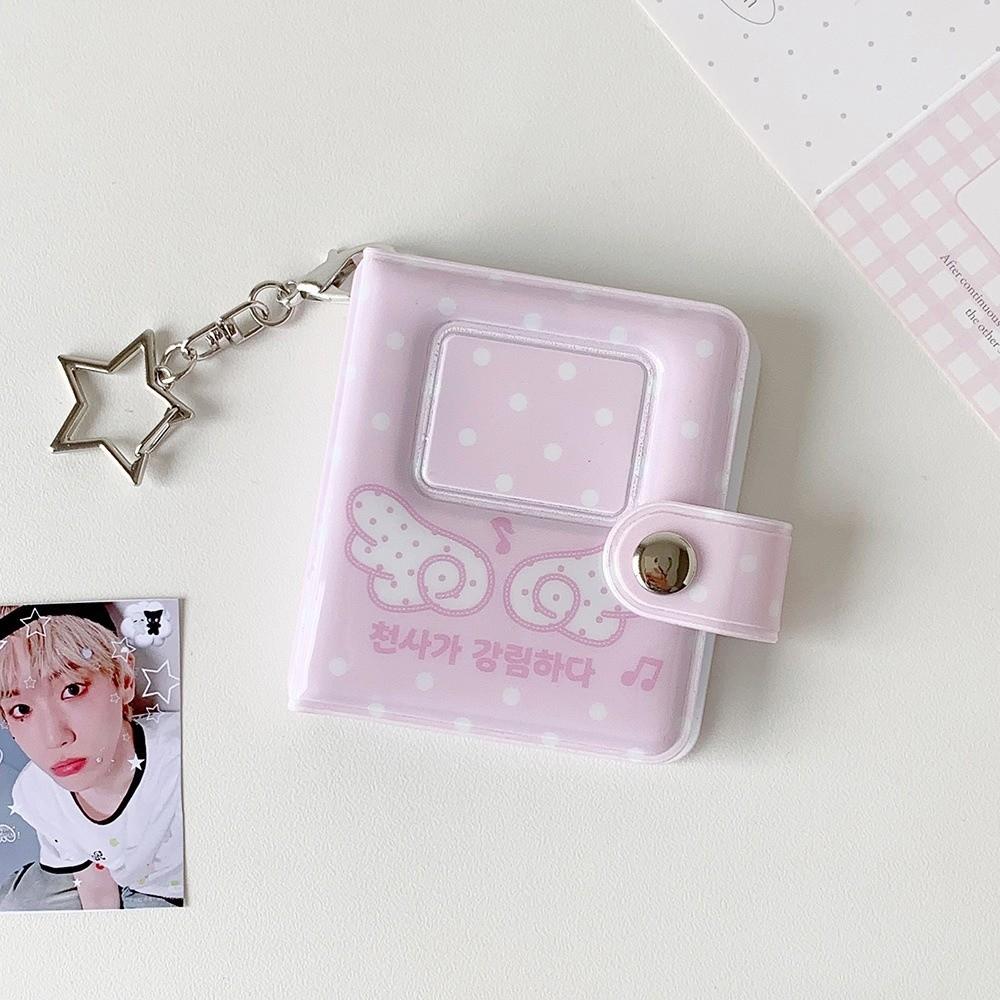 2-Inch Mini Photo Album Angel Wings Card Storage Book Kawaii Photo Card Holder  Bag Decoration